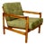 Vintage Wooden Armchair in Yellow-Olive from Z. Baczyk For Sale