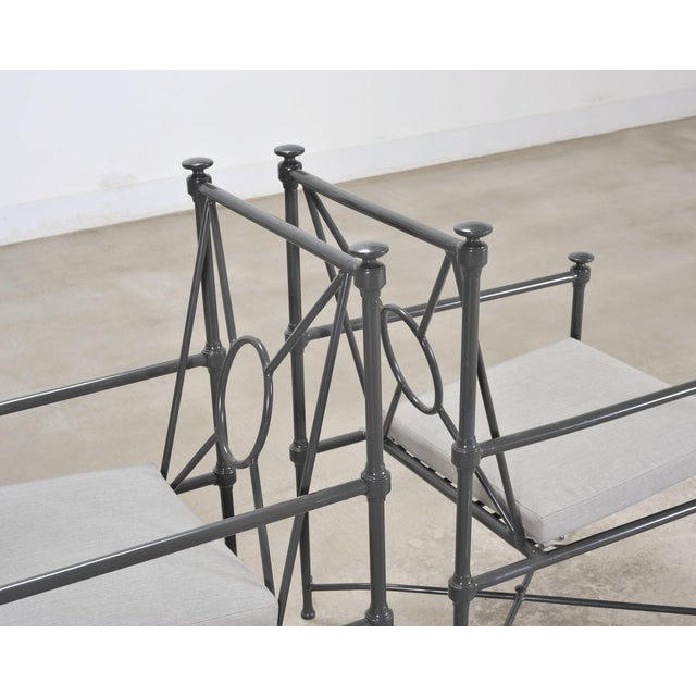 Set of Four Rh Catalina Aluminum Patio Garden Dining Armchairs For Sale - Image 13 of 18