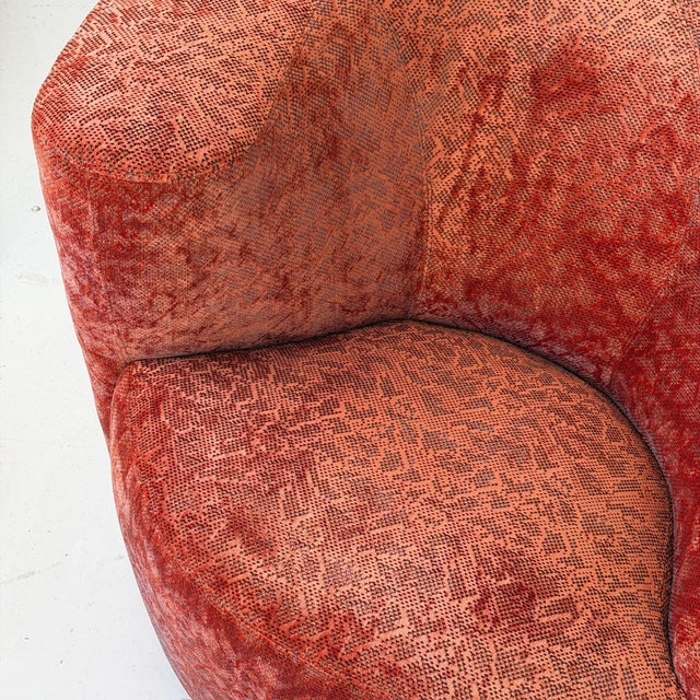 c. 1980s. Price is for the set. Contact us if you’d like to purchase a single item. Reupholstered in Jiun Ho velvet....