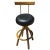 Mid-Century Modern Restored 1950s Spiral Legs Rattan & Brass Barstool With Swivel Seats, Set of Six For Sale - Image 3 of 7