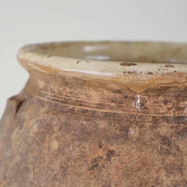 Amphora Vase in Glazed Terracotta Inside, in Good conditions. This piece is attributed to the mentioned designer/maker. It...