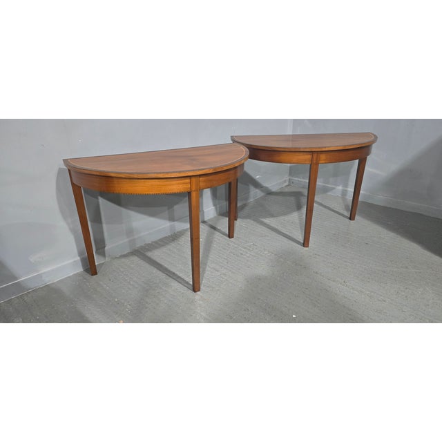 Fine Regency Mahogany Console Tables, 1920, Set of 2 For Sale - Image 13 of 15