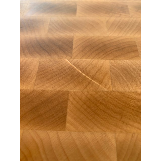 Wood Vintage French Mini Butcher Block Charcuterie Table Top Cutting Board For Sale - Image 7 of 12