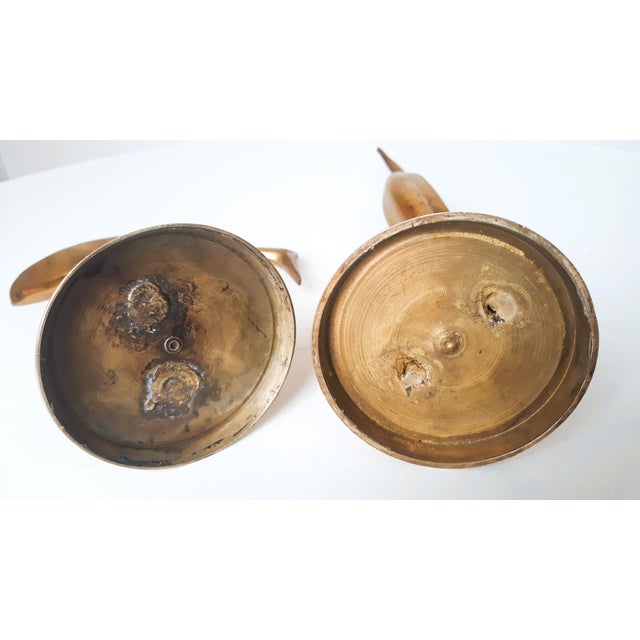 1950s Vintage Crane Figures in Brass and Metal, 1950s, Set of 2 For Sale - Image 5 of 8