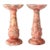 Pair of Vintage Italian Carved Griotte Marble Candlesticks For Sale
