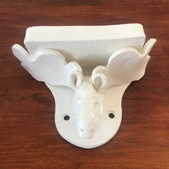 This pottery moose would bring a fun and unexpected element to any bathroom. Signed and dated on the back.