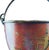 Antique Chinese Red Lacquered Metal Bucket For Sale - Image 4 of 4