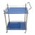 1950s Silver Tone Bamboo Bar Cart For Sale