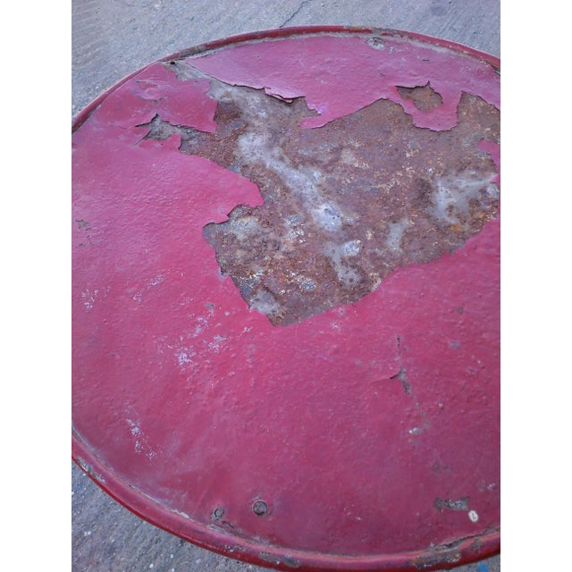 Vintage Red Bistro Table, 1950s For Sale - Image 6 of 7