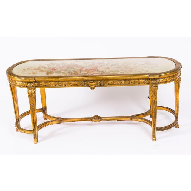 Gold Low French Louis Revival Giltwood Coffee Table, 1930s For Sale - Image 8 of 17