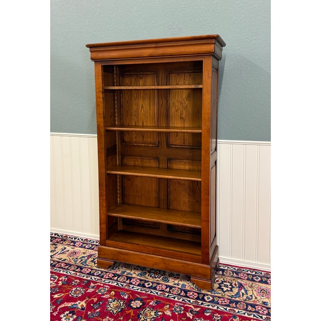 Vintage French Louis Philippe Bookcase Display Cabinet Cherry Mid 20th C For Sale - Image 10 of 15