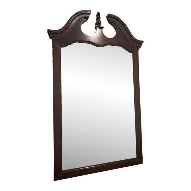 Thomasville Winston Court Collection Solid Cherry Traditional Style 30" Dresser / Wall Pediment Mirror 20611-220 For Sale