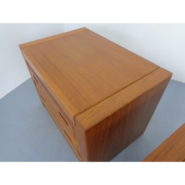 Teak Nightstands Wit Drawers, Denmark, 1960s, Set of 2, Set of 2 For Sale - Image 16 of 18