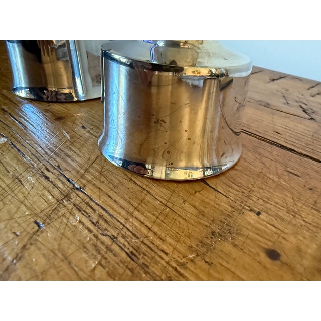 1960s Jens Quistgaard for Dansk Silver Plate Candlesticks- a Pair For Sale - Image 10 of 11