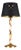 Onyx and Brass Column Table Lamp with Black Shade, 1950s For Sale
