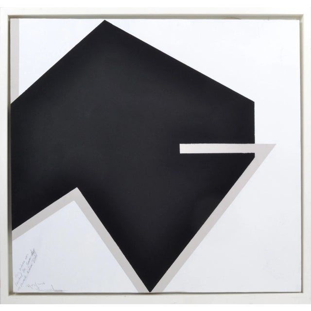 2010s Black & White Yamil O Cardenas Abstract Expressionist Painting - Signed For Sale - Image 5 of 7