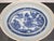 Chinese Export Canton Blue Nanking Village Armorial Porcelain Serving Bowl For Sale - Image 11 of 14