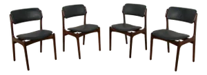Model 49 Rosewood Dining Chairs by Erik Buch for Oddense Maskinsnedkeri, 1960s, Set of 4