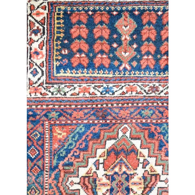 Red Early 20th Century Malayer Bag Face Rug For Sale - Image 8 of 13