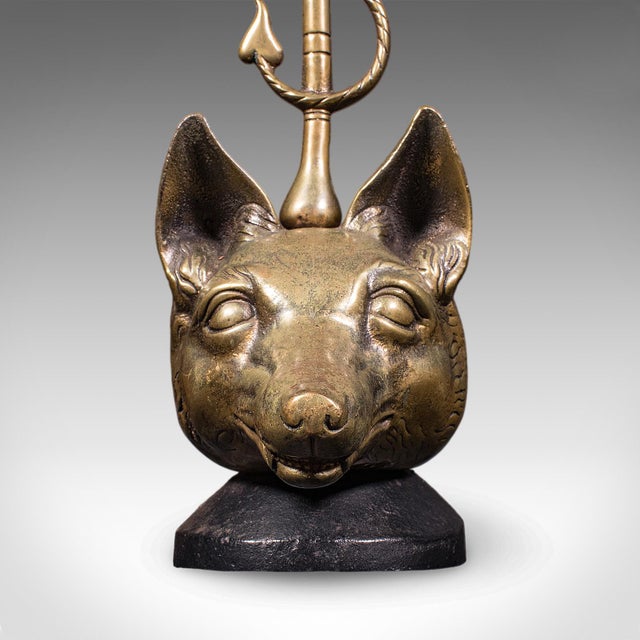 Brass Antique Fox Head Doorstop, English, Brass, Country House Door Keeper, Circa 1920 For Sale - Image 8 of 12