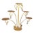 Spanish Revival Style Sculptural Gilded Woodland Antiquity Chandelier Candelabra Prisms Gold Tone Metal Narrow Canopy Soft Elegant Rustic Light For Sale