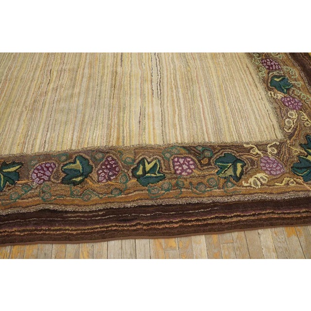 Antique American Hooked Rug 8' 8" x 11' 8" For Sale - Image 12 of 12