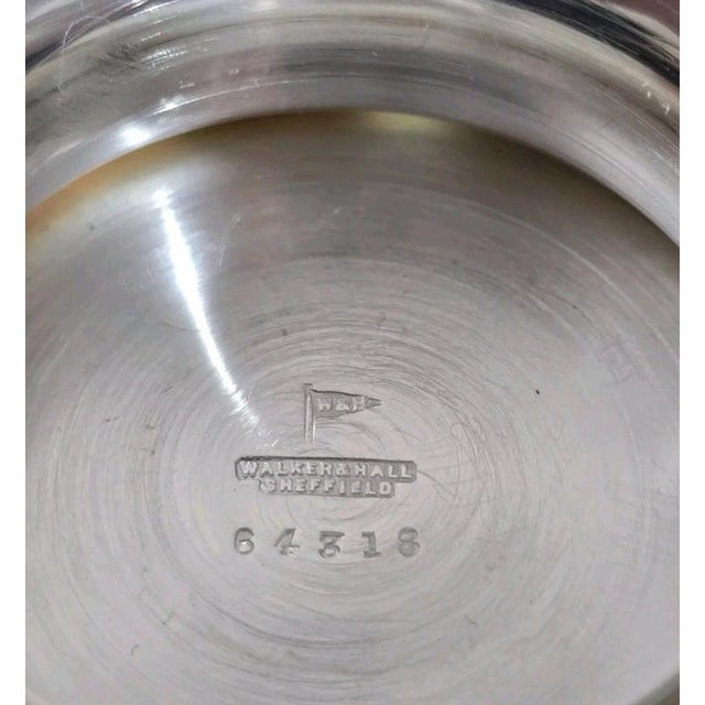 Antique Art Deco Sterling Silver Compotier from Walker & Hall, 1932 For Sale - Image 14 of 16