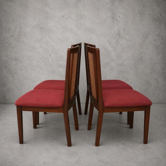 Details * Maker: G Plan * Origin: United Kingdom * Period: Mid Century Modern * Material: Afromosia wood * Woven rattan...