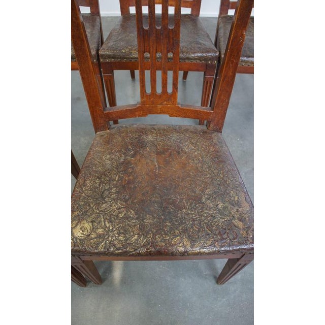 Dutch Leather Dining Room Chairs, Set of 6 For Sale - Image 12 of 18