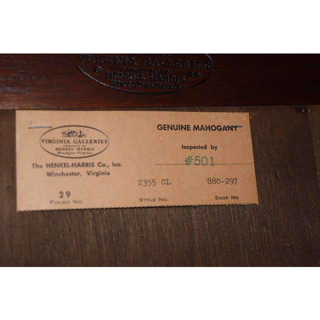 Henkel Harris Mahogany Breakfront China Cabinet For Sale - Image 11 of 12