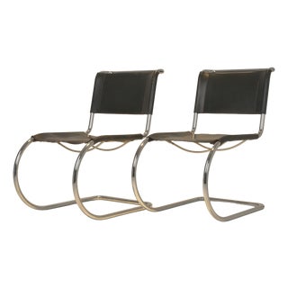 MR10 Cantilever Chair by Ludwig Mies Van Der Rohe for Thonet, Frankenberg, 1975, Set of 2 For Sale
