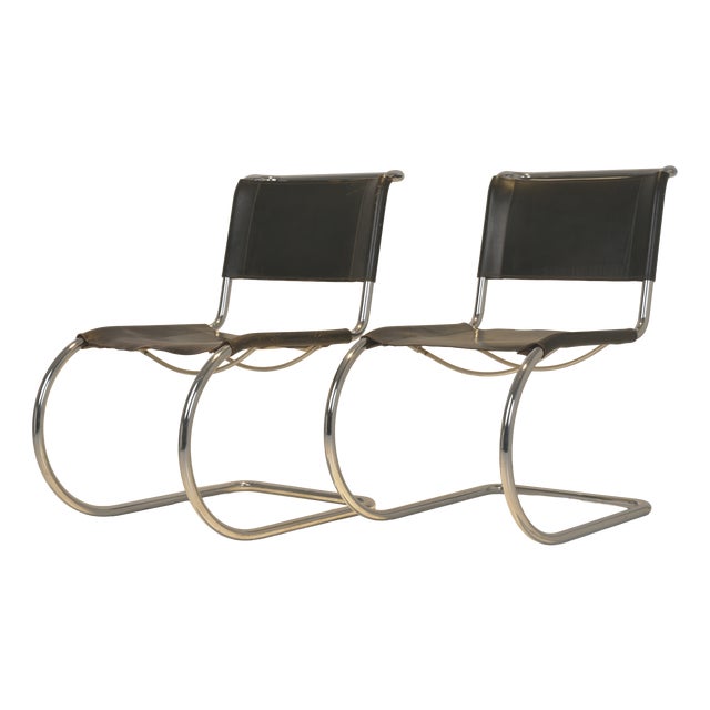 MR10 Cantilever Chair by Ludwig Mies Van Der Rohe for Thonet, Frankenberg, 1975, Set of 2 For Sale