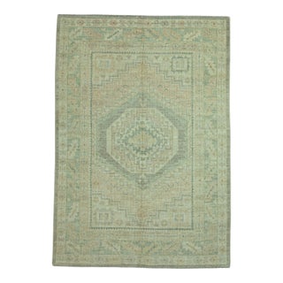 Turkish Oushak Rug 5'2" x 7'5" #19302 For Sale