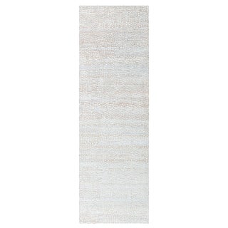Modern Cracked Ground Design Hand-Knotted Silk Runner by Doris Leslie Blau For Sale
