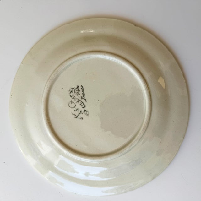 Antique K&g St. Clément French Majolica Asparagus Plate — Art Nouveau For Sale - Image 4 of 4