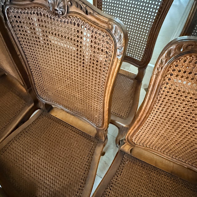 Set of 12 Caned Dining Chairs For Sale - Image 10 of 14