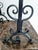 2000 - 2009 Pair of Handcrafted Italian Wrought Iron Fireplace Andirons For Sale - Image 5 of 8