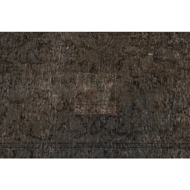 Mid-20th Century Vintage Overdyed Wool Rug For Sale - Image 9 of 13