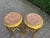 1950s 1950s French Louis XVI Gold Beech Marble Side Tables Pair For Sale - Image 5 of 11