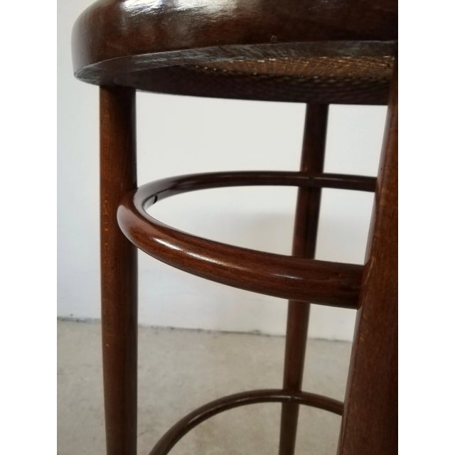 Bentwood & Vienna Straw Bar Stool For Sale - Image 4 of 12