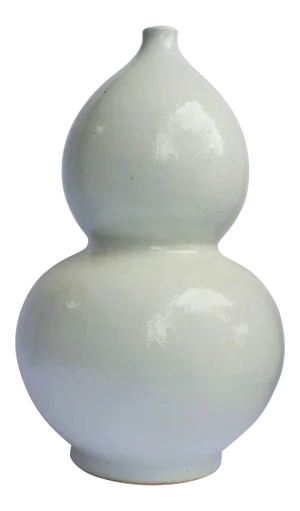 Contemporary Chinoiserie Porcelain Double Gourd Vase