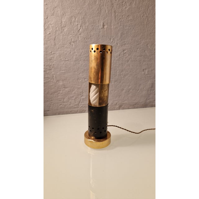 Vintage Table Lamp in Brass and Iron by Angelo Lelli for Arredoluce, 1950s For Sale - Image 6 of 10