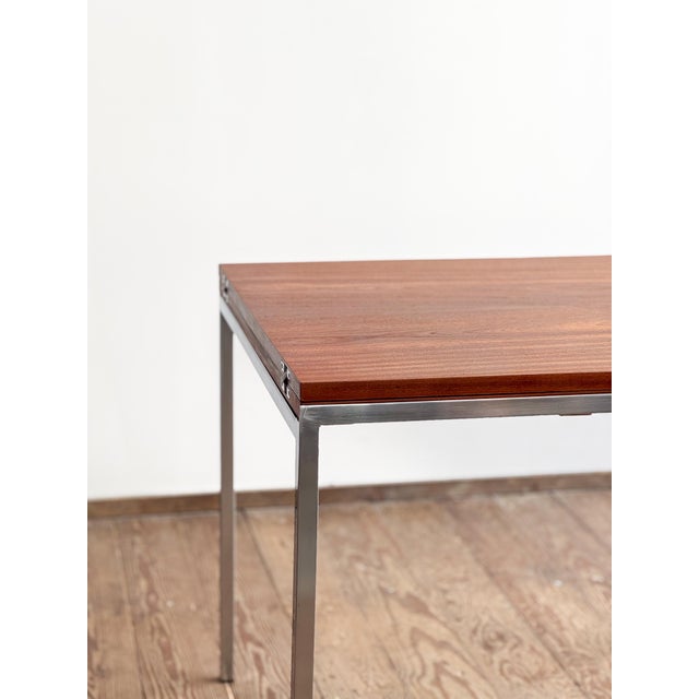 Mid-Century Dining Table in Teak and Chrome by Wilhelm Renz For Sale - Image 11 of 18