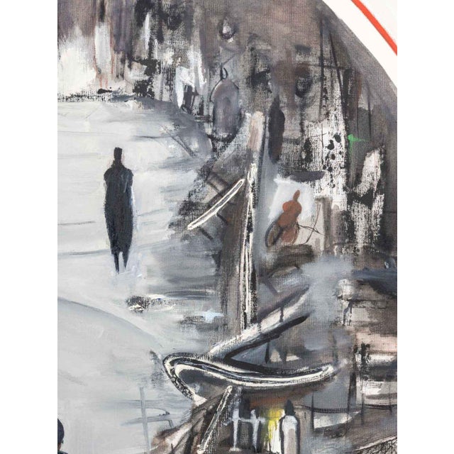 Agudelo, Untitled (Abstract Silhouette Figures), Oil on Canvas For Sale - Image 9 of 10