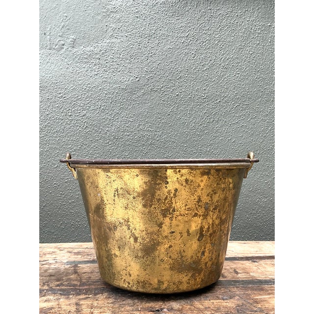 Vintage Spun Brass Bucket For Sale In West Palm - Image 6 of 12