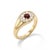 Natural Garnet Diamond Cluster Ring | Garnet Engagement Ring | Vintage Inspired Gemstone Ring Us 7 For Sale - Image 4 of 5