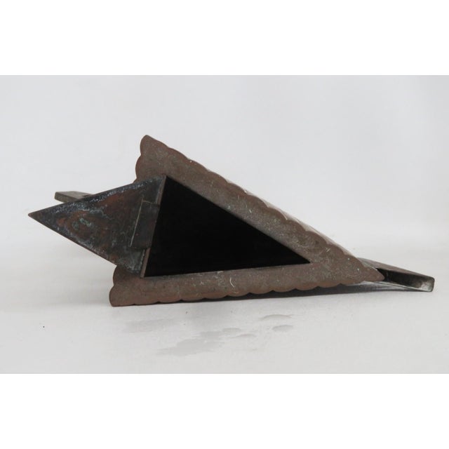 Early 20th Century Art Deco Chinese Brass Copper Tea Pot Metal Geometric Kettle Dragon Motif For Sale - Image 15 of 15