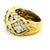 1990s Jose Hess 18k Gold 4.50 Carat Diamond Bombe Ring, Size 7 For Sale In Miami - Image 6 of 12