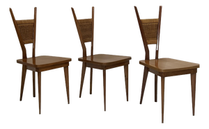 Wooden Chairs, 1950s, Set of 6