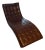 Roche Bobois “Dolce” Chaise in a Distressed Brown Having Aluminum Legs. For Sale